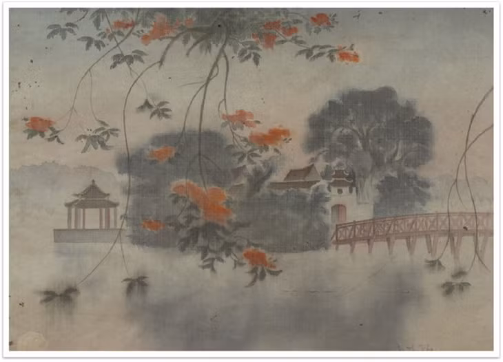 Work on Ngoc Son Temple by Tran Dinh Tho