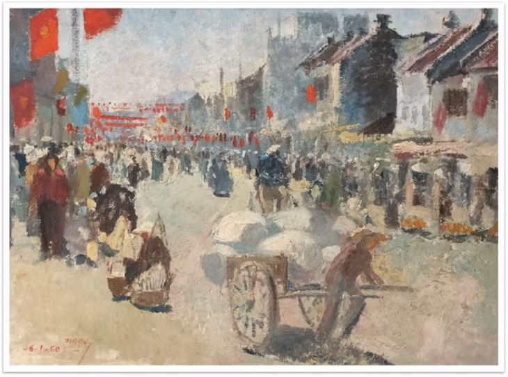 Work on Hang Duong street by Trinh Huu Ngoc