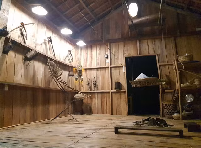 Typical space inside a homestay in Kon Pring village. Photo: thanhnien.vn
