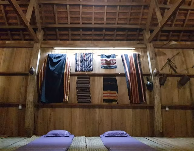 The furniture inside a homestay in Kon Pring village. Photo: thanhnien.vn