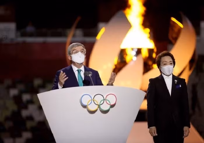 “I declare the Games of the 32nd Olympiad closed,” President of the International Olympic Committee, Thomas Bach, officially closes the Tokyo Olympic Games. (Photo: Getty Images)