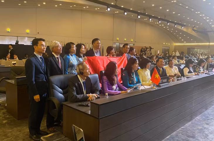 Vietnam delegation at the 45th session of the World Heritage Committee in Riyadh, Saudi Arabia