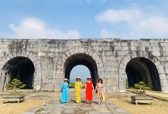 A corner of Hồ Dynasty Citadel, recognised by UNESCO as a World Cultural Heritage. VNS Photo Hoa Mai