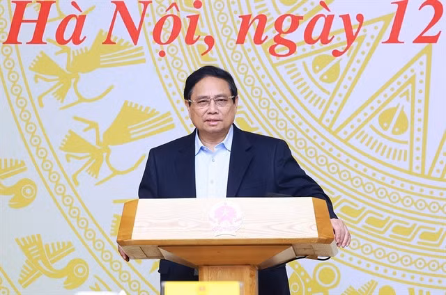 Prime Minister Phạm Minh Chính chairs the second meeting of the Steering Committee on Financial Inclusion on Wednesday morning in Hà Nội.—VNA/VNS Photo Dương Giang