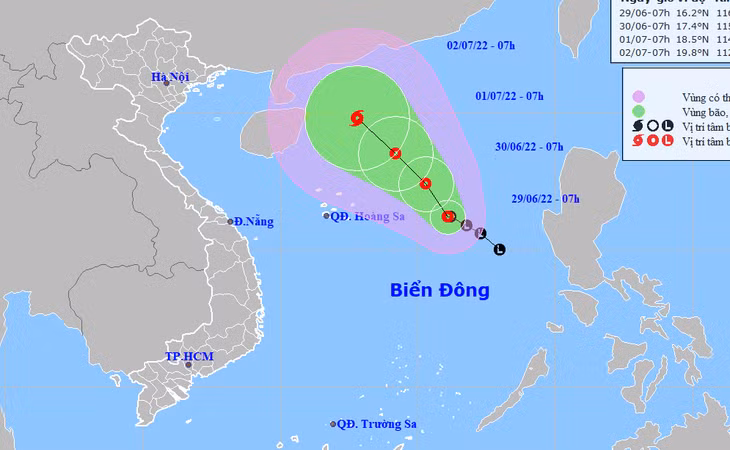 Tropical depression appears in East Vietnam Sea