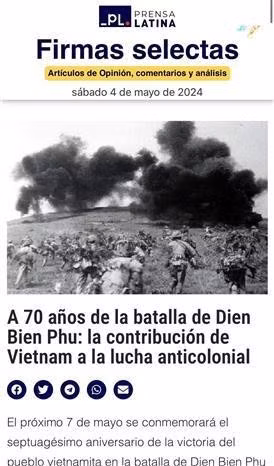 The article on Prensa Latina (Photo: VNA)
