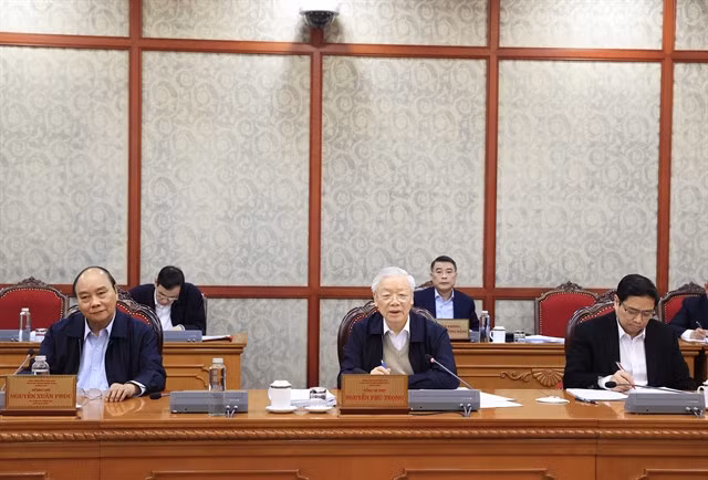 Party General Secretary Nguyễn Phú Trọng chairs a Politburo meeting on Friday on a number of issues, including anti-corruption efforts and socio-economic performance.