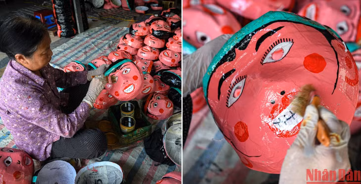 In the past, the craft paper masks often portrayed uncle Teu or the Earth Genie. But now it features a wider range of characters to meet the increasing demand of customers.