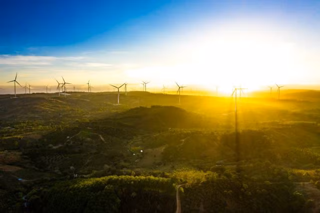 Ea Nam - Đắk Lắk wind farm in Đắk Lắk Province, in central Việt Nam. Experts think the unresponsive transmission network is wasting billions of kWh of electricity capacity in the country.