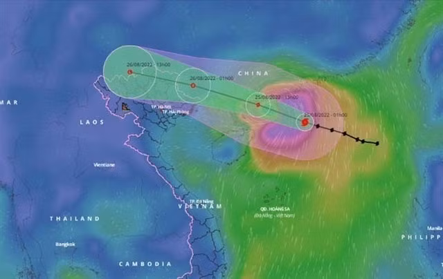 Dangerous weather is expected in the East Sea until 4am tomorrow. Photo of the National Center for Hydro-Meteorological Forecasting