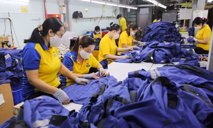 Workers in a garment factory in Ho Chi Minh City. Photo by VnExpress/Quynh Tran