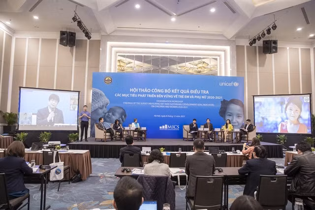 A workshop to discuss the results of the Sustainable Development Goal survey was held in Hà Nội on Wednesday. — Photo courtesy of UNICEF.