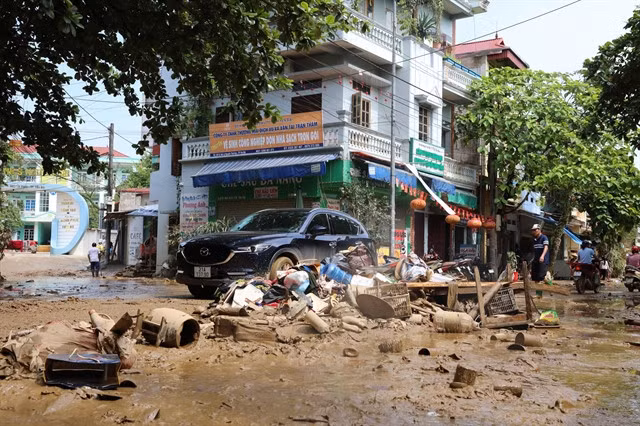 Floods, triggered by the Typhoon Yagi, devastate the northern mountainous province of Yên Bái on September 12.—VNA/VNS Photo