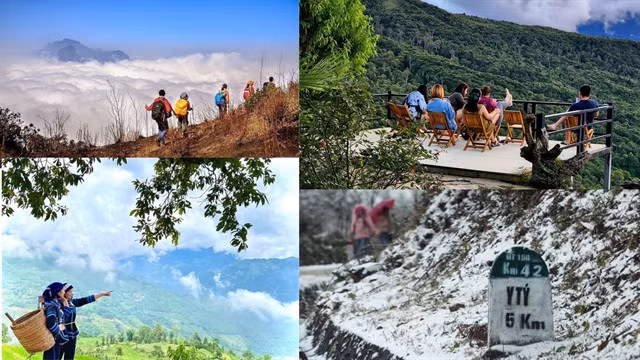 From a desolate land on steep cliffs, unexplored by tourists, in recent years, Y Tý has become known to a large number of visitors who are seeking a different experience. — Photo baolaocai.vn