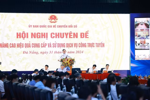 Prime Minister Phạm Minh Chính speaks at the conference on Saturday. — VNA/VNS Photo