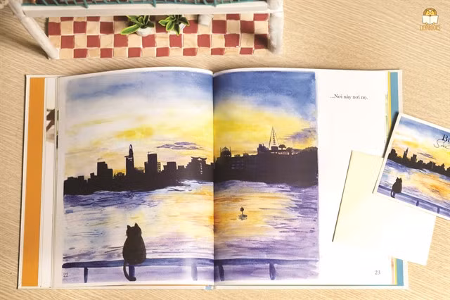 LIVELY ART: The art book Bụi Ở Sài Gòn (Living in Sài Gòn) includes many watercolour paintings. It encourages child readers discover the world and people. Photo courtesy of the publisher.