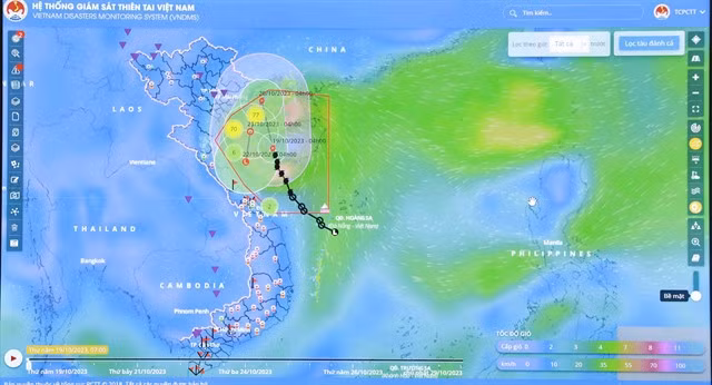 The development of Typhoon No 5. VNA/VNS Photo