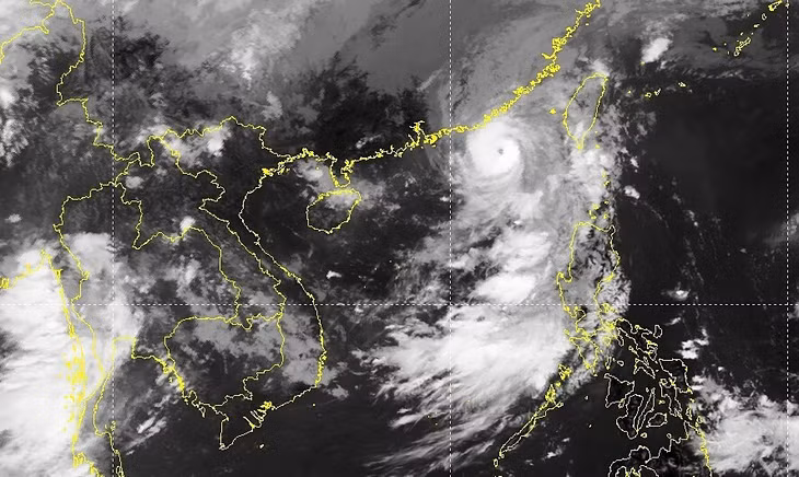 A satellite image of Typhoon Koinu on October 6, 2023. Photo by National Center for Hydro-Meteorological Forecasting