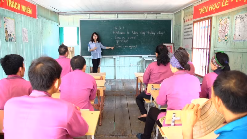 English class for fishermen
