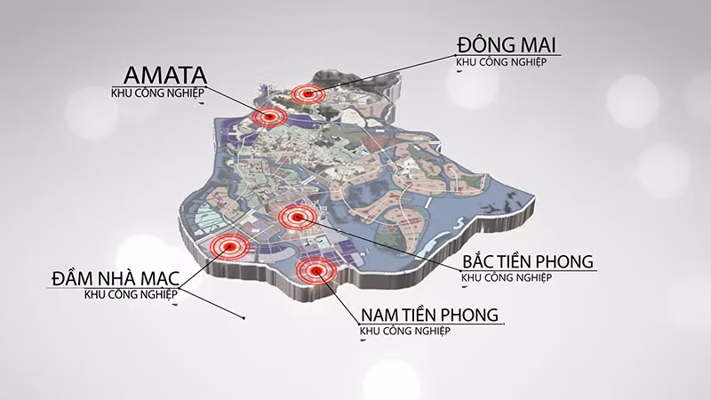 Quang Yen Town has 5 industrial parks