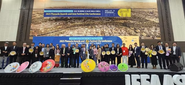 Delegates at the Global Festival Summit 2025 in Gyeongju, the Republic of Korea, on March 20. — VNA/VNS Photo