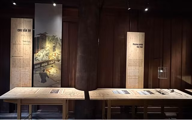 Artefacts and documents about Chu Văn An, the famous scholar in Vietnamese education.