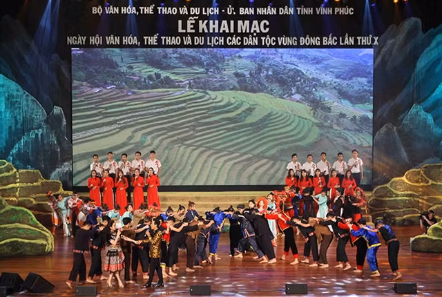 The 10th Festival of Culture, Sports and Tourism of Ethnic Minorities in the Northeast takes place in Vĩnh Phúc Province in 2023. Photo baochinhphu.vn