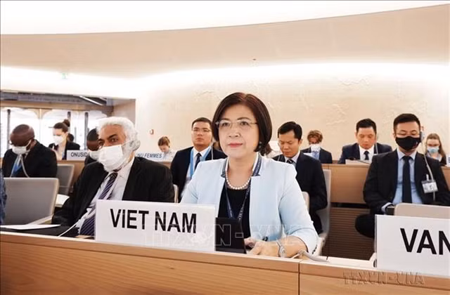 Ambassador Lê Thị Tuyết Mai, Permanent Representative of Vietnam to the United Nations (UN), the World Trade Organisation and other international organisations in Geneva. — VNA/VNS Photo