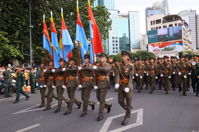 The final state-level rehearsal for the parade takes place on Sunday, commemorating the 50th anniversary of the Liberation of the South and National Reunification on April 30, 2025. — VNS Photo Bồ Xuân Hiệp