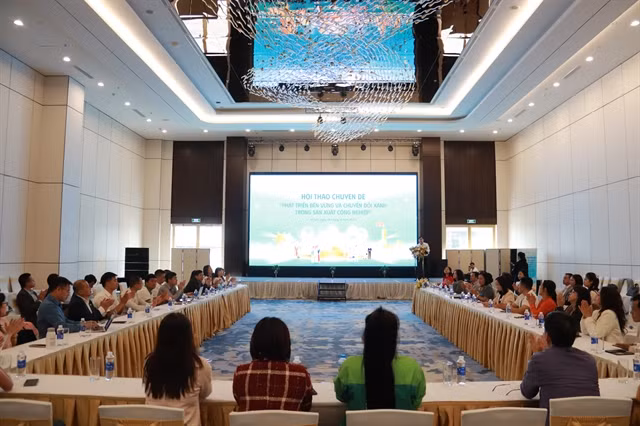 Participants at the conference held as part of the Golden Autumn Fair 2025 in Hà Nội on Tuesday. — VNS Photo