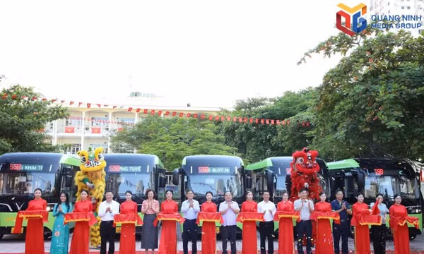 Quang Ninh City launches free electric bus service for students