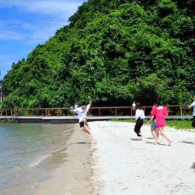 Final preparations underway for the re-opening Soi Sim Beach to visitors